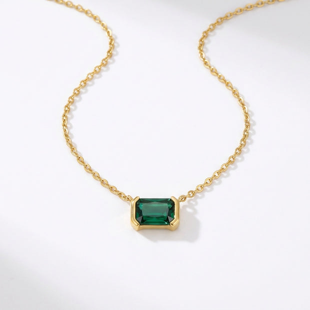 Collier Émeraude Délicat