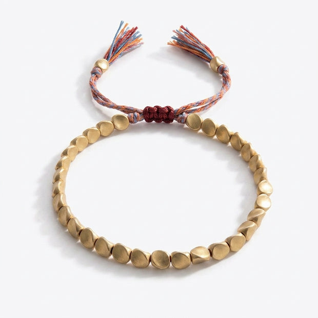 Bracelet tibétain avec perles en cuivre