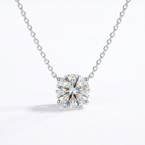 Collier Solitaire Élégant en Cristal